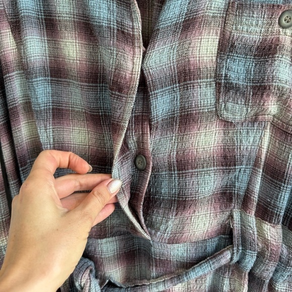 Free People before i let go romper with revere collar in vintage plaid, size Sm - Picture 15 of 16